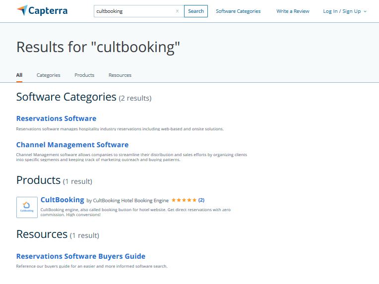 cultbooking _ hotel booking engine _ capterra search