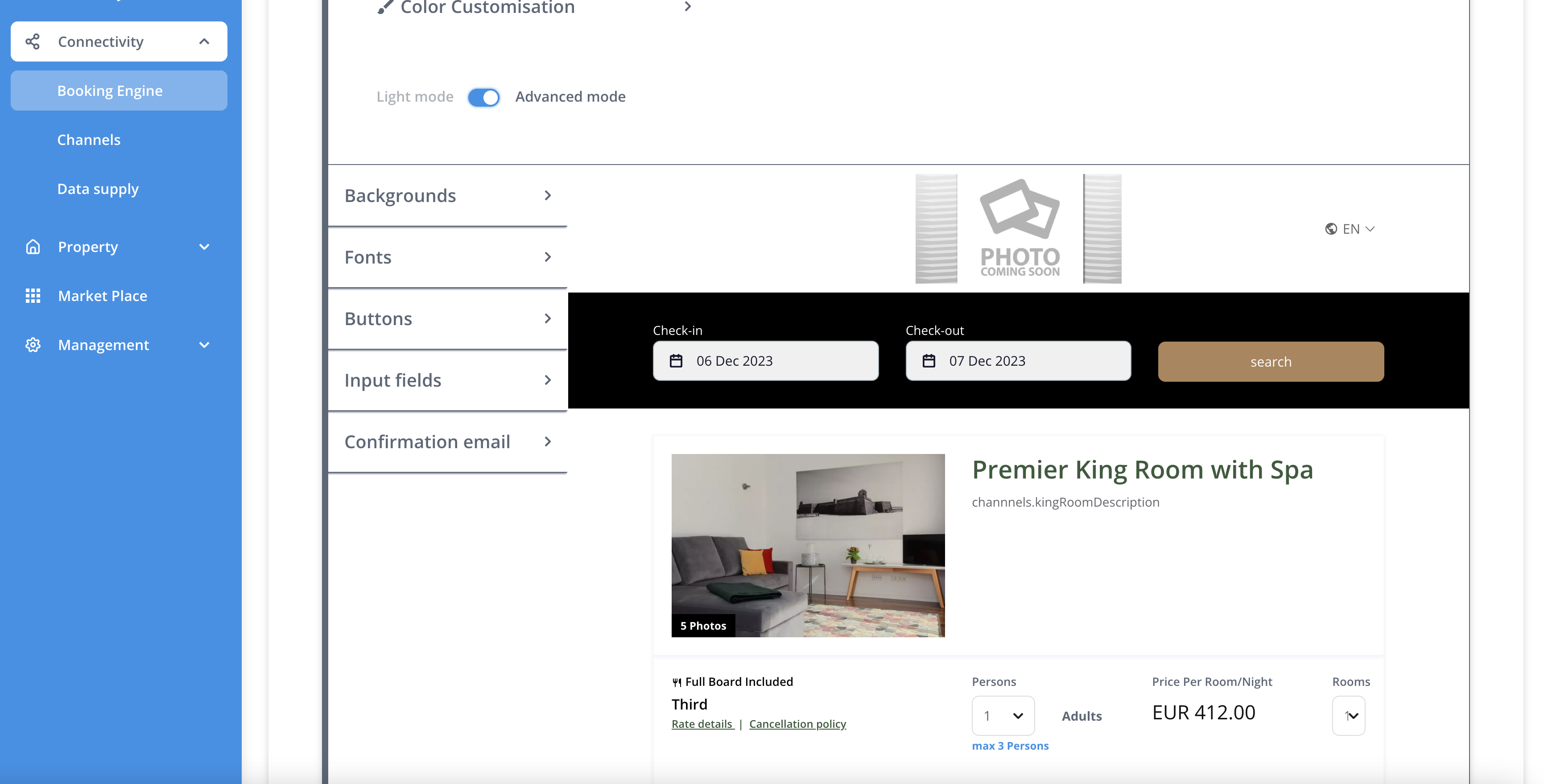 Color customization tool cultbooking